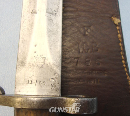  British 3 Rivet, 1st Type, 1st Pattern, P1888 Lee Metford Bayonet, Scabbard & 19 Bayonet