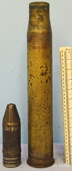 INERT DEACTIVATED. 1944 Dated Unfired German WW2 5cm Patr 39 Armour Piercing Caped, High Explosive Tracer (APC/HET) Round For The Pak 38 (PanzerAbwehrKanone 38) Anti-Tank Gun and the KwK39, and the L/60 gun, the main armament of the Panzer lll tank. - O 1 INERT DEACTIVATED. 1944 Dated Unfired German WW2 5cm Patr 39 Armour Piercing Caped, High Explosive Tracer (APC/HET) Round For The Pak 38 (PanzerAbwehrKanone 38) Anti-Tank Gun and the KwK39, and the L/60 gun, the main armament of the Panzer lll tank. - O 1  Other Ammunition - {CATEGORY}