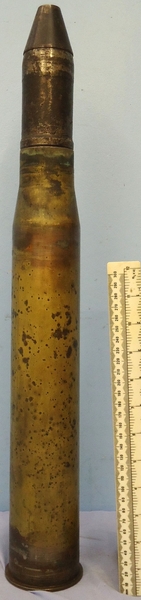 INERT DEACTIVATED. 1944 Dated Unfired German WW2 5cm Patr 39 Armour Piercing Caped, High Explosive Tracer (APC/HET) Round For The Pak 38 (PanzerAbwehrKanone 38) Anti-Tank Gun and the KwK39, and the L/60 gun, the main armament of the Panzer lll tank. - O 1 INERT DEACTIVATED. 1944 Dated Unfired German WW2 5cm Patr 39 Armour Piercing Caped, High Explosive Tracer (APC/HET) Round For The Pak 38 (PanzerAbwehrKanone 38) Anti-Tank Gun and the KwK39, and the L/60 gun, the main armament of the Panzer lll tank. - O 1  Other Ammunition - {CATEGORY} in 