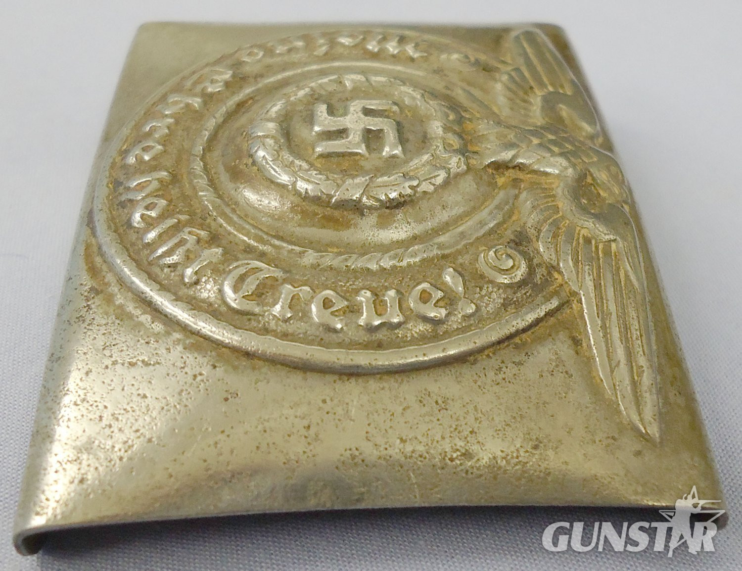 Original* WWII Waffen-SS Steel Belt Buckle. N 112. Original* WWII Waffen-SS Steel Belt Buckle. N 112.  Antique & Militaria