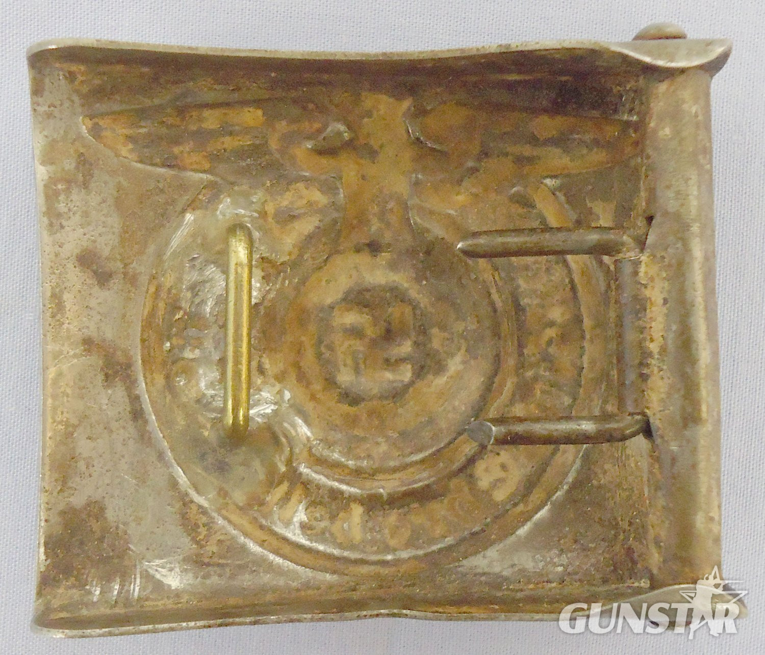  Original* WWII Waffen-SS Steel Belt Buckle. N 112. Original* WWII Waffen-SS Steel Belt Buckle. N 112.  Antique & Militaria