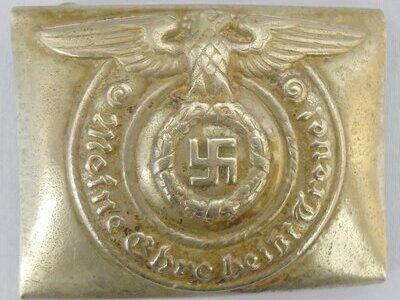 Original* WWII Waffen-SS Steel Belt Buckle. N 112. Original* WWII Waffen-SS Steel Belt Buckle. N 112.  Antique & Militaria