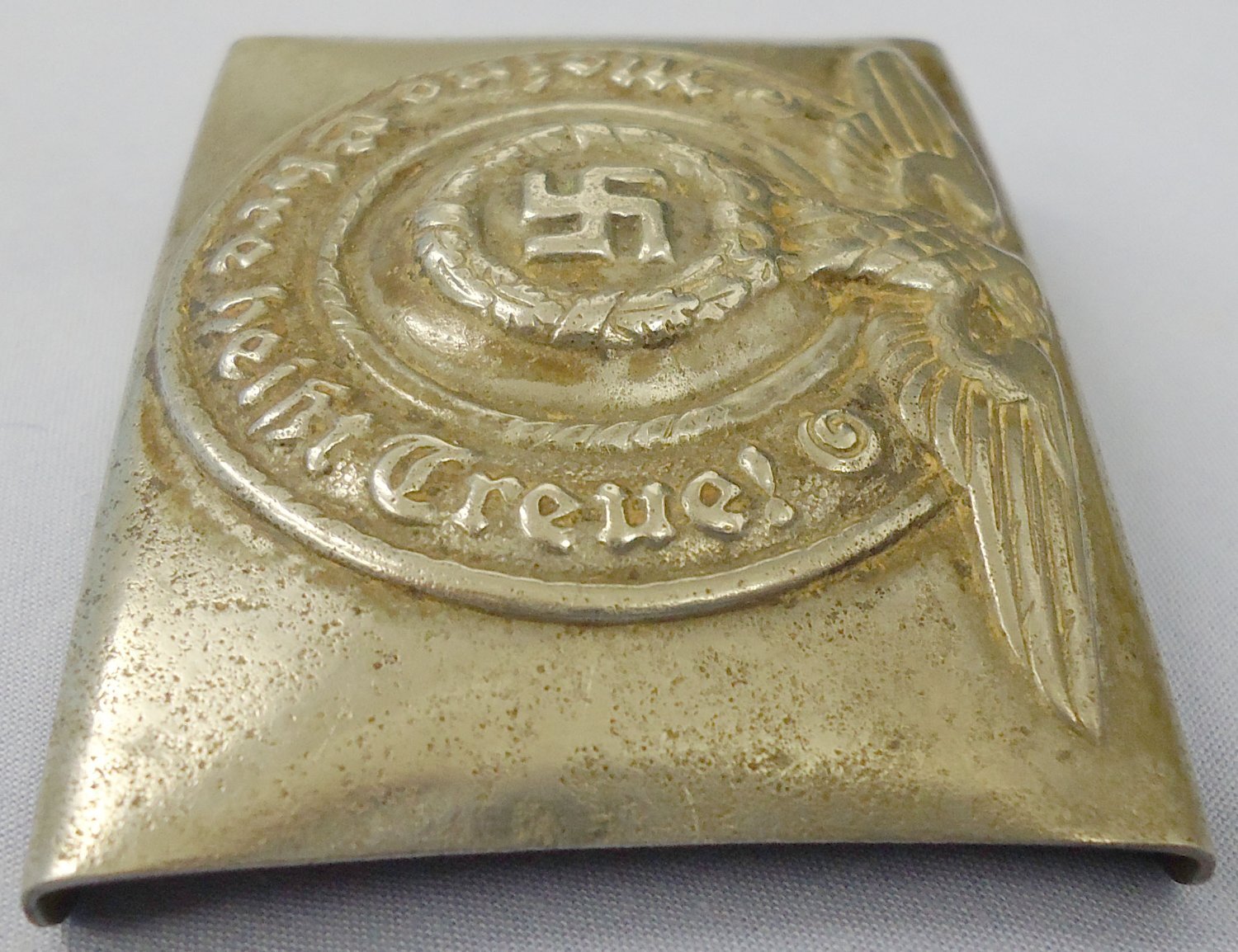 Original* WWII Waffen-SS Steel Belt Buckle. N 112. Original* WWII Waffen-SS Steel Belt Buckle. N 112.  Antique & Militaria