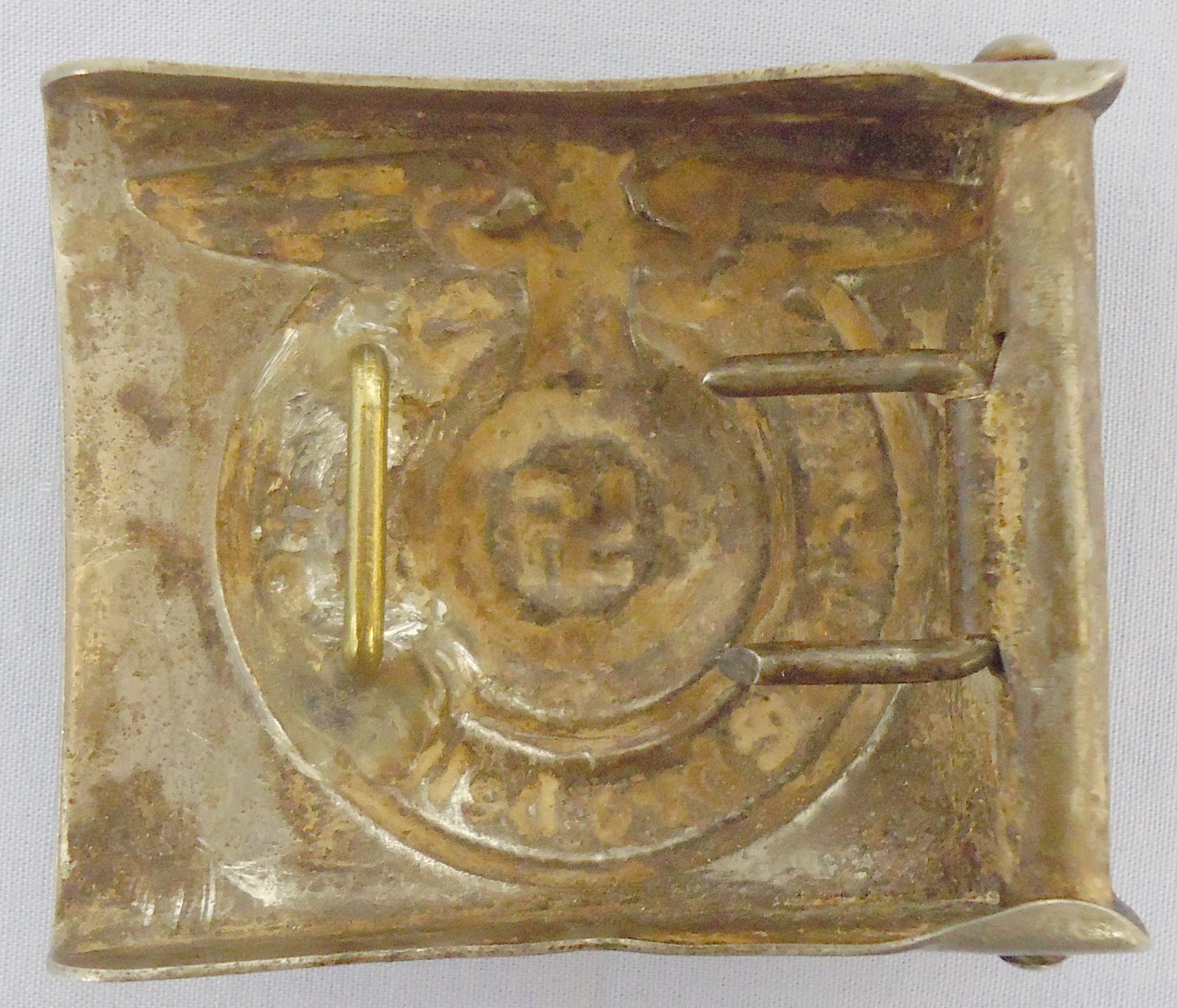  Original* WWII Waffen-SS Steel Belt Buckle. N 112. Original* WWII Waffen-SS Steel Belt Buckle. N 112.  Antique & Militaria