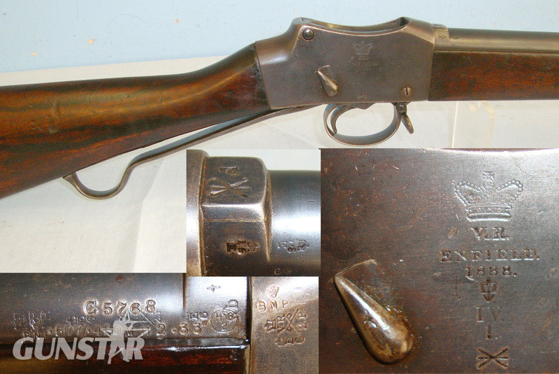 Martini Henry British Service Rifle With British WD & India Arsenal Marks Single Shot .577 Rifle