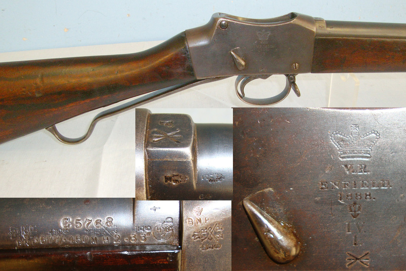 Martini Henry British Service Rifle With British WD & India Arsenal Marks Single Shot .577 Rifle