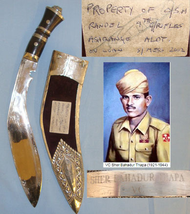 Ornate Presentation Kukri To Sher Bahadur Thapa Victoria Cross 9th Gurkha Rifles Other Blade