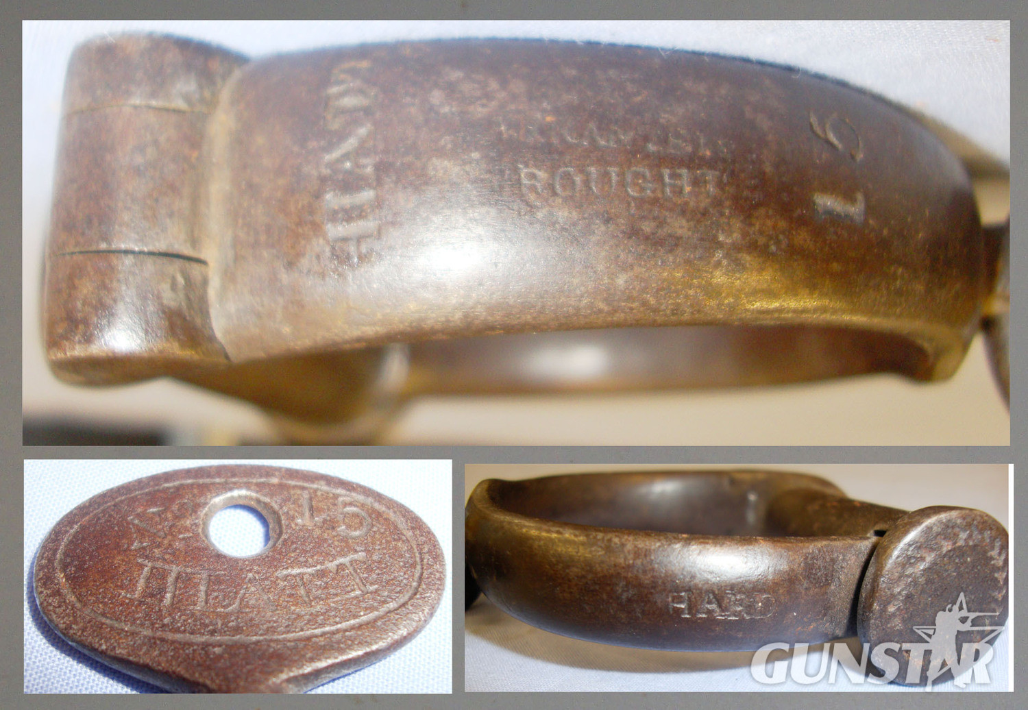 C1900 Pair of Original ‘Hiatt Darby 15’ Handcuffs with Key. PO 106. C1900 Pair of Original ‘Hiatt Darby 15’ Handcuffs with Key. PO 106. Antique & Militaria