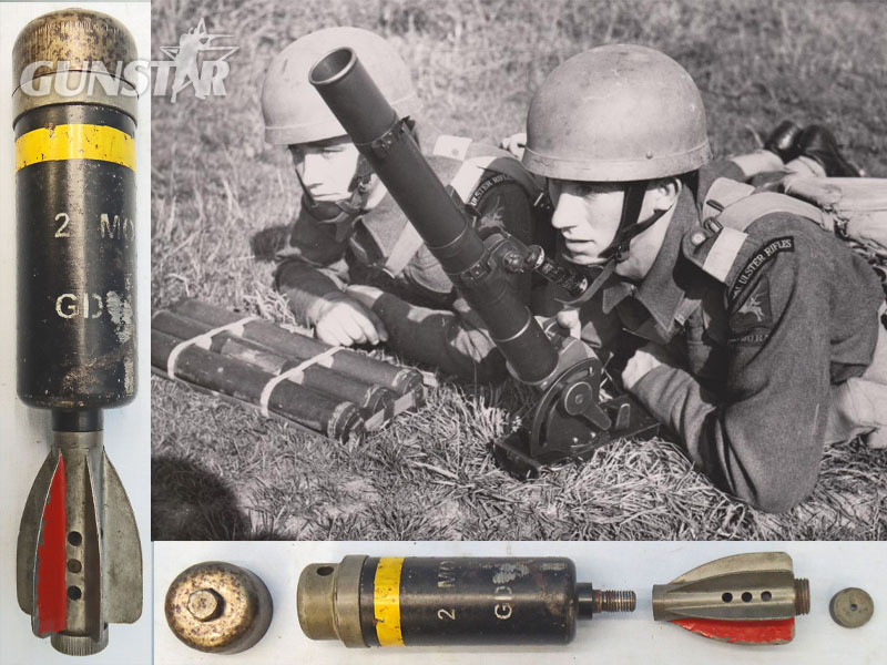 DEACTIVATED INERT. Unfired Original WW2, 1942 Dated British 2 Inch Practice (High Explosive) Mortar. - O 1992 DEACTIVATED INERT. Unfired Original WW2, 1942 Dated British 2 Inch Practice (High Explosive) Mortar. - O 1992  Other Ammunition in 