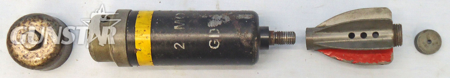 DEACTIVATED INERT. Unfired Original WW2, 1942 Dated British 2 Inch Practice (High Explosive) Mortar. - O 1992 DEACTIVATED INERT. Unfired Original WW2, 1942 Dated British 2 Inch Practice (High Explosive) Mortar. - O 1992  Other Ammunition - {CATEGORY}