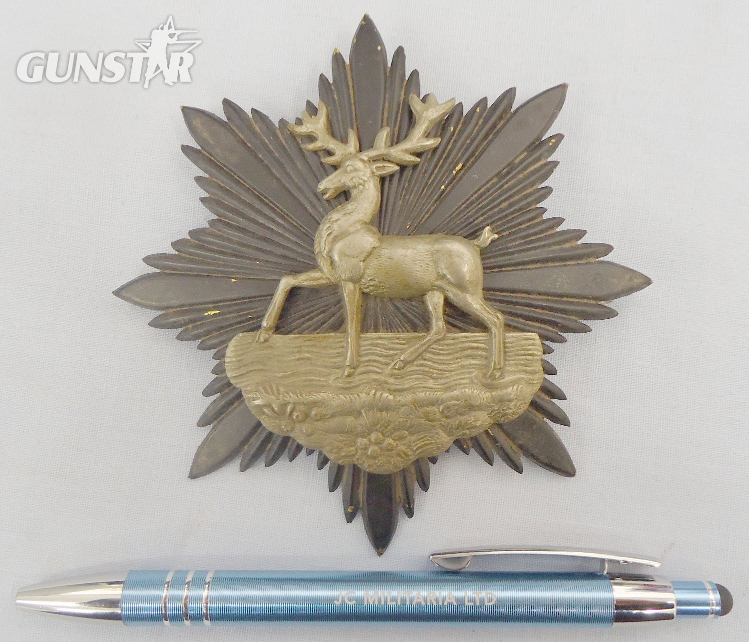 Original Victorian Era Hertfordshire Rifle Volunteer Battalions Cap Badge. 22434:8. Original Victorian Era Hertfordshire Rifle Volunteer Battalions Cap Badge. 22434:8 Antique & Militaria in 