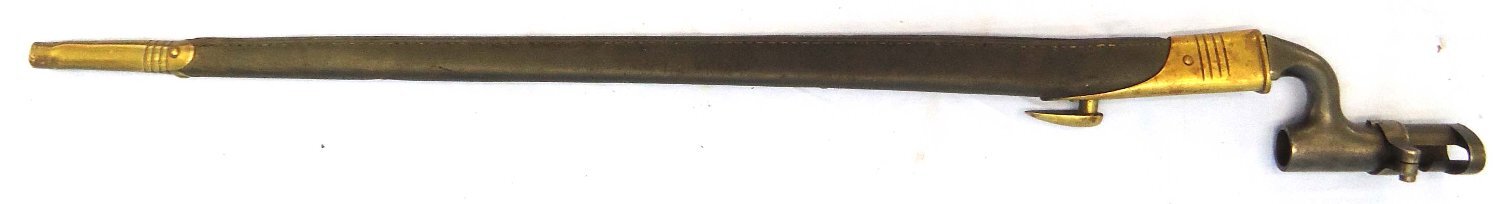 British, 1876 Pattern Martini Henry Rifle Socket Bayonet and Scabbard. BAYO 378 Bayonet - {CATEGORY}