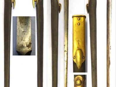 British, 1876 Pattern Martini Henry Rifle Socket Bayonet and Scabbard. BAYO 378 Bayonet