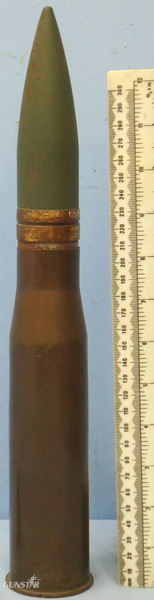 INERT DEACTIVATED. WW2 1942 Dated, Unfired American 37mm M16 (37 x 222R), HE (High Explosive) Base Fused Tank/ Anti-Tank Gun Round. - 19530:14 INERT DEACTIVATED. WW2 1942 Dated, Unfired American 37mm M16 (37 x 222R), HE (High Explosive) Base Fused Tank/ Anti-Tank Gun Round. - 19530:14  Other Ammunition in 
