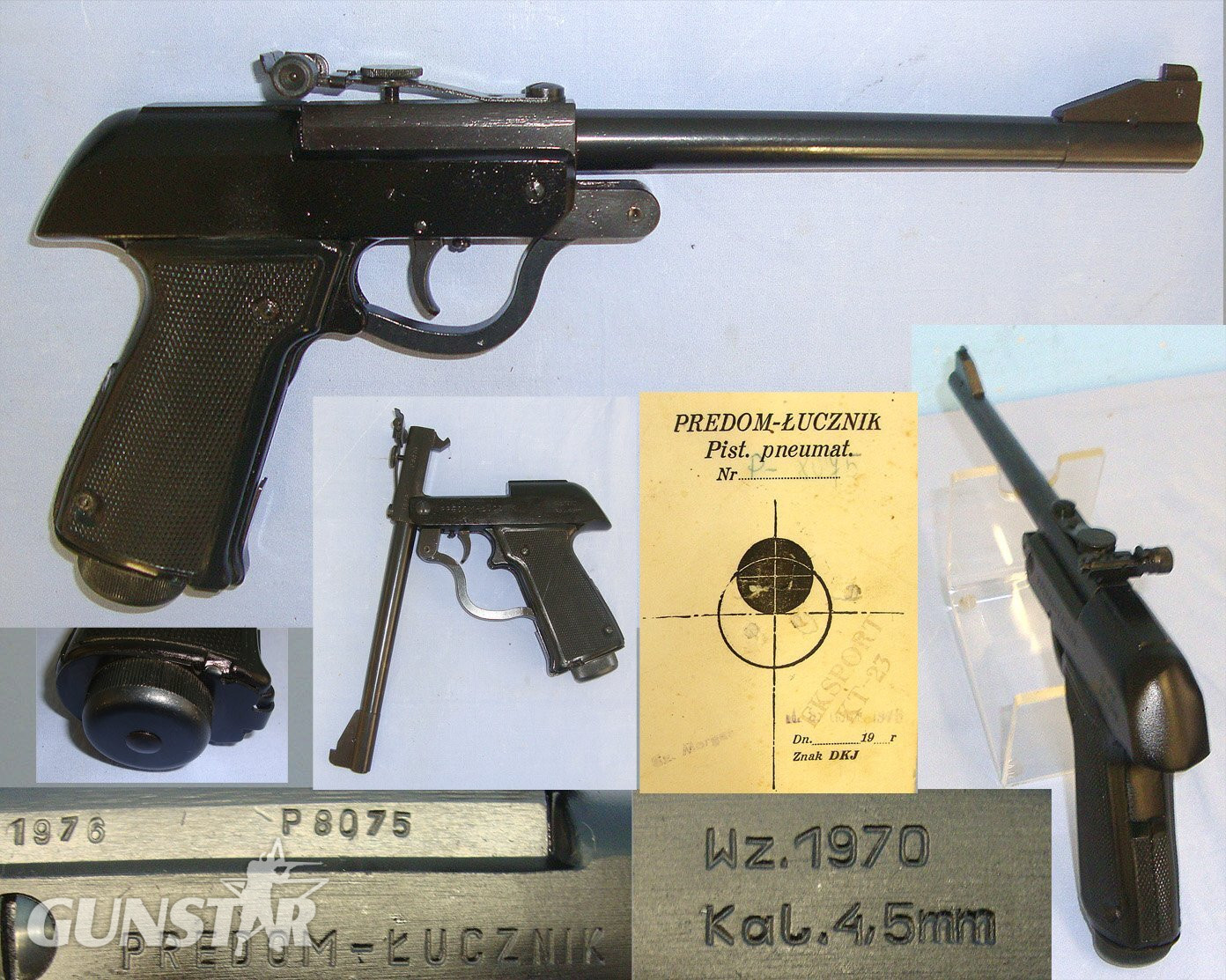 MINT**Boxed 1970-1973 Polish Predom Lucznik .177 calibre Air Pistol (Walther LP 53) With Accessories. Sn 23484:113 air pistol .177