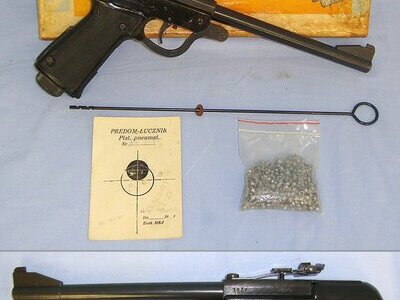 MINT**Boxed 1970-1973 Polish Predom Lucznik .177 calibre Air Pistol (Walther LP 53) With Accessories. Sn 23484:113 air pistol .177