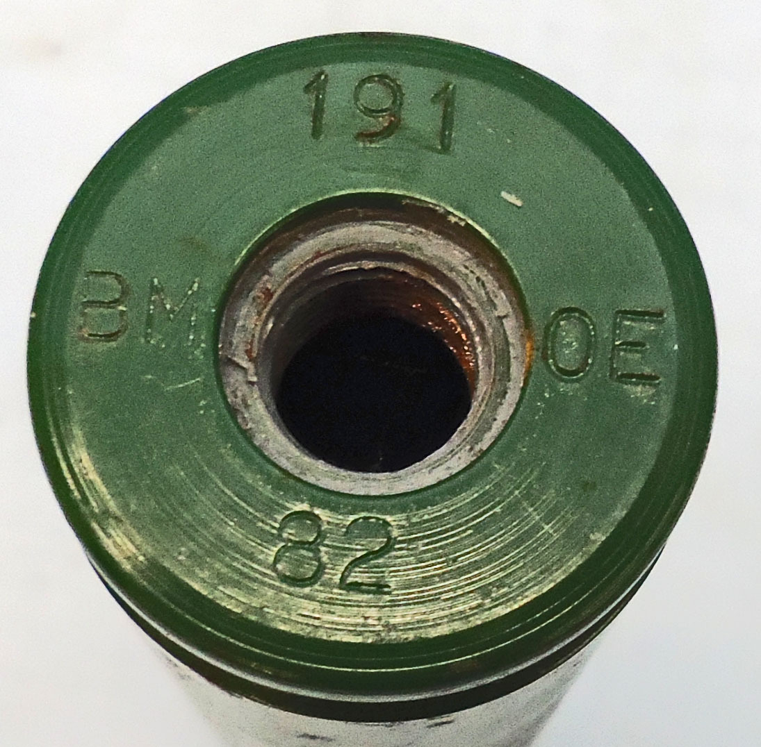 INERT DEACTIVATED. Unfired, British, British Marco Made Oerlikon 20mm KAA/5TG (20x128) APCR (Armour Piercing Composite Rigid) ¾ Sectioned Cannon Round. - O 1993 INERT DEACTIVATED. Unfired, British, British Marco Made Oerlikon 20mm KAA/5TG (20x128) APCR (Armour Piercing Composite Rigid) ¾ Sectioned Cannon Round. - O 1993  Other Ammunition