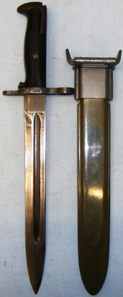 U.S. M1 Bayonet and Scabbard for the Garand Rifle By U.F.H. (Union Fork and Hoe). BAYO 2618. Bayonet