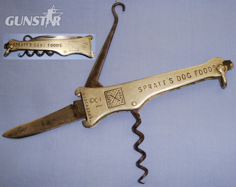 Scarce* Joseph Westby of Sheffield ‘Shooters’ Penknife Advertising ‘Spratts Game/Dog Foods’. Sn:20072. Other Blade in 