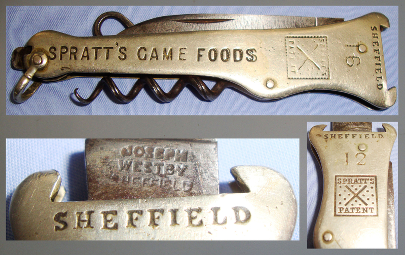 Scarce* Joseph Westby of Sheffield ‘Shooters’ Penknife Advertising ‘Spratts Game/Dog Foods’. Sn:20072. Other Blade