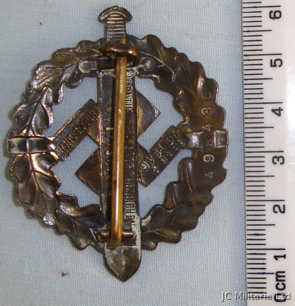 An Original Type 2 ‘S.A Sports Badge’ Dating from 1935-1939. 18623:6. An Original Type 2 ‘S.A Sports Badge’ Dating from 1935-1939. 18623:6. Antique & Militaria