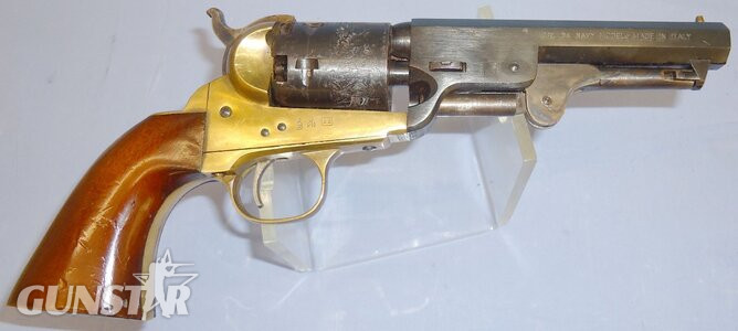  Gardone Val Trompia (aka Gardone VT) MATCHING NUMBERS**Italian Made (Gardone V-T) .36 Naval Calibre, 6 Shot Single Action Percussion Revolver with Cylinder Scene & 5” Octagonal Barrel. **UK 2000 DEACTIVATION CERTIFICATED** 21978:4.  .36 Cal Muzzleloader Revolver