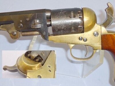 Gardone Val Trompia (aka Gardone VT) MATCHING NUMBERS**Italian Made (Gardone V-T) .36 Naval Calibre, 6 Shot Single Action Percussion Revolver with Cylinder Scene & 5” Octagonal Barrel. **UK 2000 DEACTIVATION CERTIFICATED** 21978:4. .36 Revolver