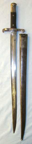 Portuguese Model 1885 Guedes (Kropatschek) Bayonet & Scabbard Bayonet