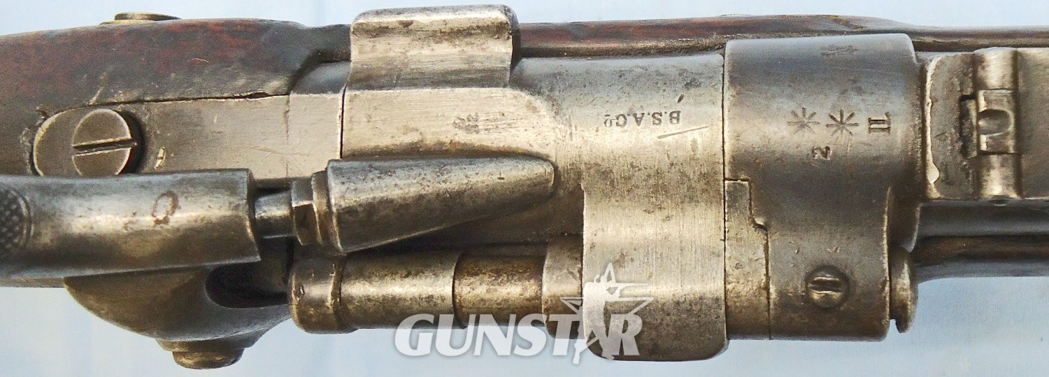 {CATEGORY} - Enfield Enfield Pattern 1853, 3 Band .577 Percussion Calibre, Second Pattern Snider Rifle by BSA Co. Sn - 21570 Single Shot .577 Rifle