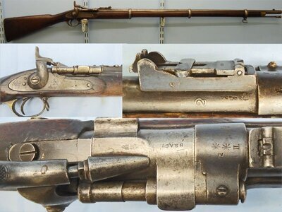 Enfield Enfield Pattern 1853, 3 Band .577 Percussion Calibre, Second Pattern Snider Rifle by BSA Co. Sn - 21570 Single Shot .577 Rifle