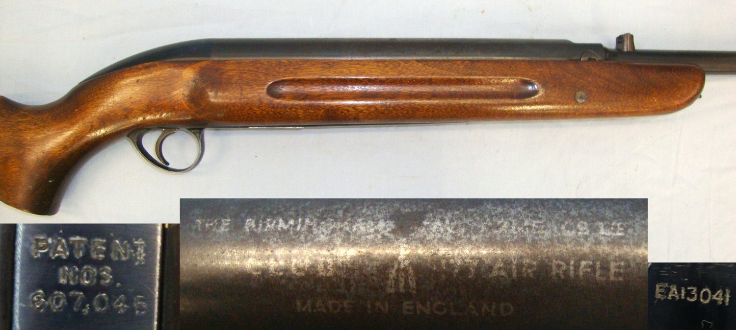 VERY RARE**ONE OF ONLY 14,500** 1st Series, 1st Type, 1950-1954 B.S.A. Club Airsporter .177 Calibre, Under Lever, 'EA' Prefix Serial Number Air Rifle With 1946 Patent Number 607.045 For Piston Head Improvement. Sn 23538 air rifle .177