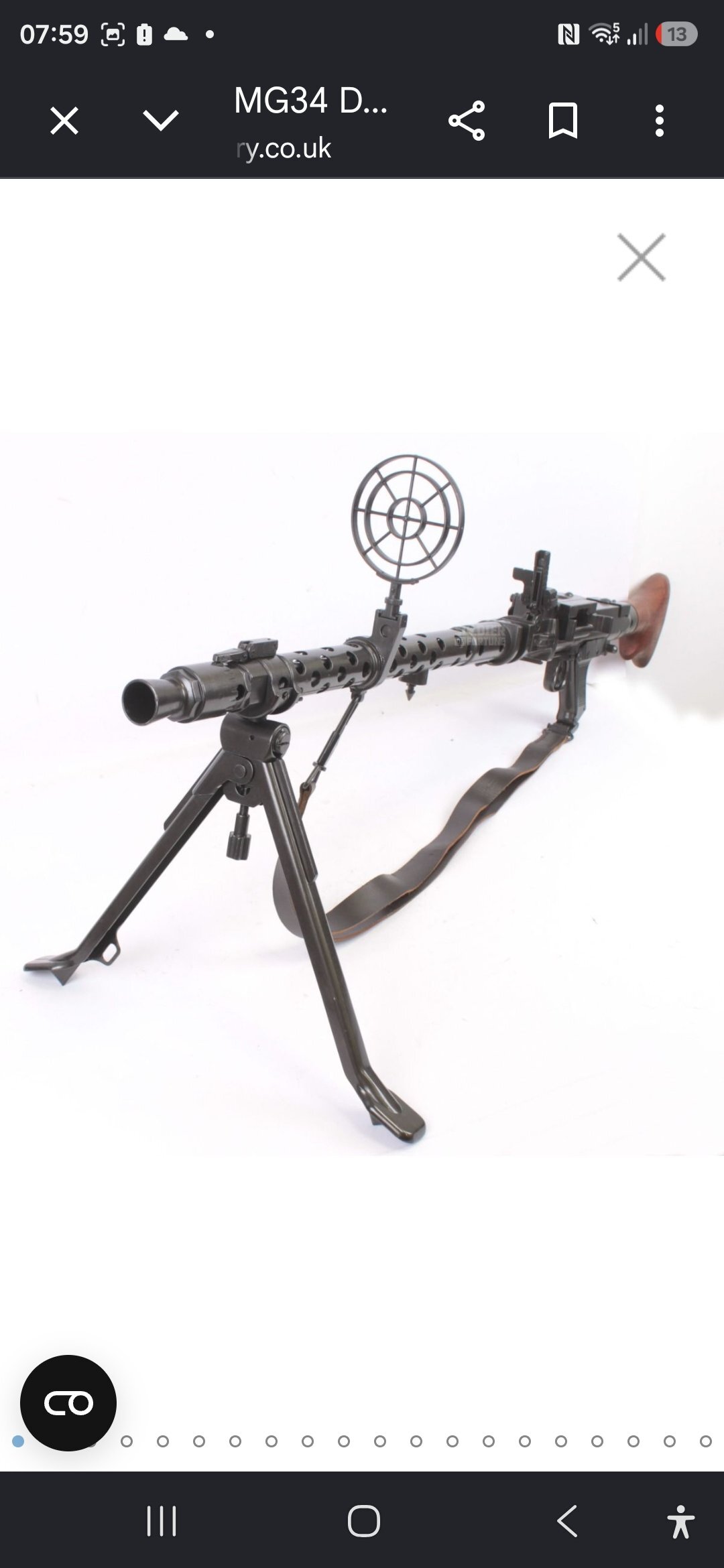  MG34 German machine gun  MG34 - Non-firing
