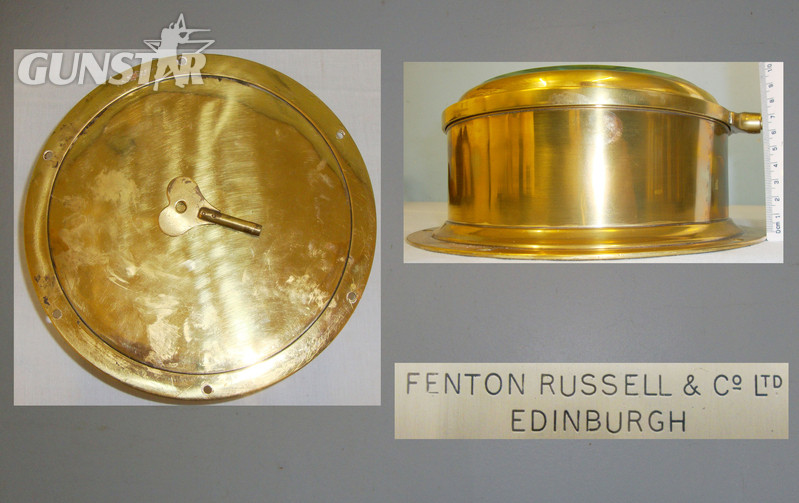 C1930’s- 1940’s Brass Cased Naval Bulkhead Ship’s Clock By Fenton Russell & Co Ltd, Edinburgh, Scotland with Quality German Movement, In Full Working Order Complete with Key. Sn 14157. C1930’s- 1940’s Brass Cased Naval Bulkhead Ship’s Clock By Fenton Russell & Co Ltd, Edinburgh, Scotland with Quality German Movement, In Full Working Order Complete with Key. Sn 14157. Other Accessory