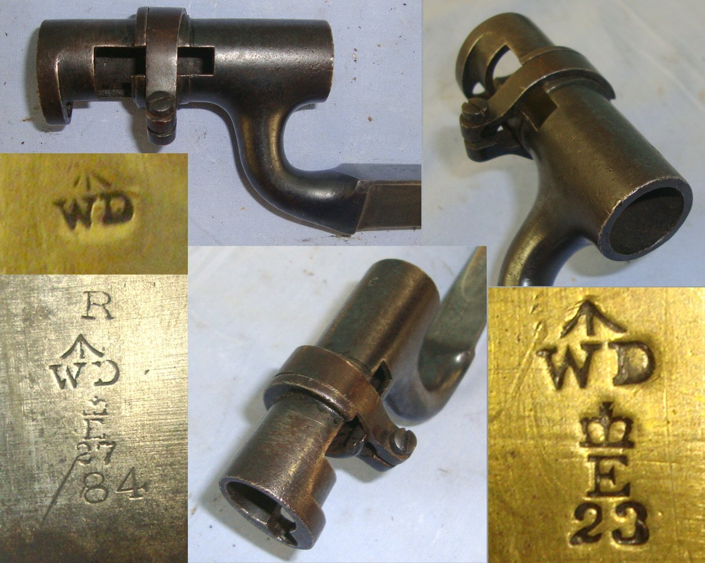 British WD Pattern 1876 Martini Henry Socket Bayonet & WD MK II Scabbard. BAYO 201 Bayonet