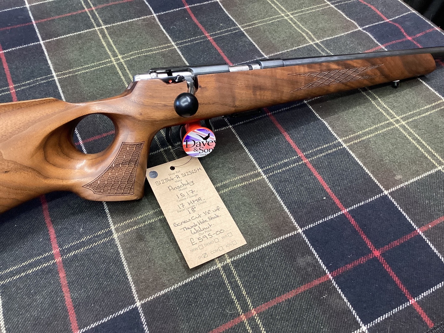 J.G. Anschütz MODEL 1517 Bolt Action .17 Hornady Magnum Rimfire (.17 HMR) Rifle