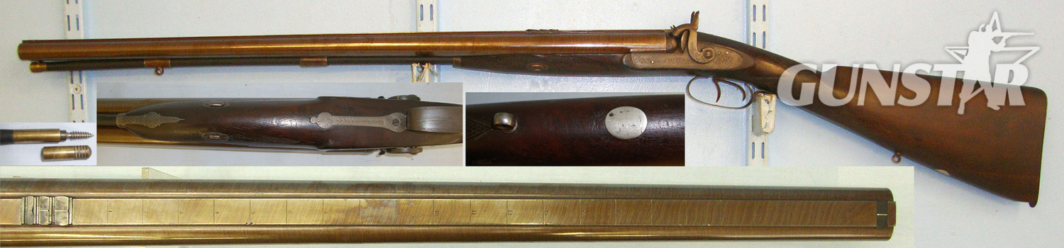  Octavius Bowker Rifle (.550 Calibre Rifled Barrel & 13 Bore Smoothbore Shotgun Barrel). Sn 20852 Muzzleloader None Rifle