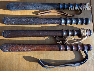 Vintage Wooden Police Truncheons (x4)  Antique & Militaria