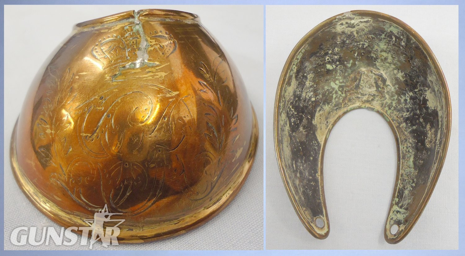  Scarce* Georgian Officers Copper Gilt 1796 Universal Pattern Gorget. 22434:9 Scarce* Georgian Officers Copper Gilt 1796 Universal Pattern Gorget. 22434:9 Antique & Militaria