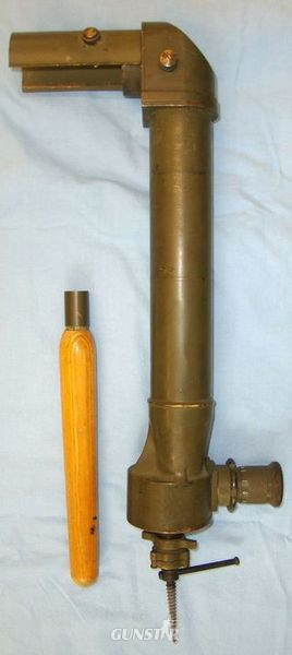 British WD WW2 Era No.14 TPL MK 4 Brass Trench Periscope By R&J Beck Ltd With Sc No.14 TPL MK 4 Brass Trench Periscope By R&J Beck Ltd With Screw Off Wood Handle Sight & Optic