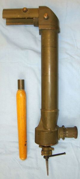 British WD WW2 Era No.14 TPL MK 4 Brass Trench Periscope By R&J Beck Ltd With Sc No.14 TPL MK 4 Brass Trench Periscope By R&J Beck Ltd With Screw Off Wood Handle Sight & Optic