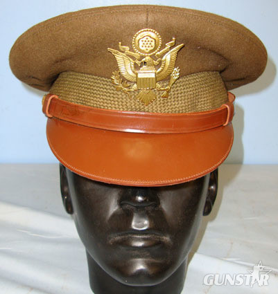USAAF (United States Army Air Force) Officer\'s ‘Fur Felt’ Peaked Regulation Ser Officer's ‘Fur Felt’ Peaked Regulation Service Cap With Cap Badge With Philadelp Clothing in 