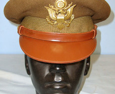 USAAF (United States Army Air Force) Officer\'s ‘Fur Felt’ Peaked Regulation Ser Officer's ‘Fur Felt’ Peaked Regulation Service Cap With Cap Badge With Philadelp Clothing