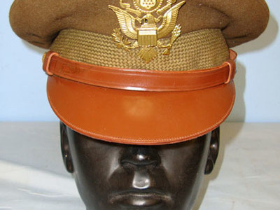 USAAF (United States Army Air Force) Officer\'s ‘Fur Felt’ Peaked Regulation Ser Officer's ‘Fur Felt’ Peaked Regulation Service Cap With Cap Badge With Philadelp Clothing