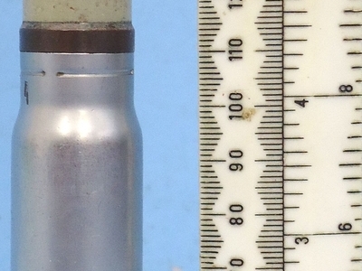 Kynoch INERT DEACTIVATED. British, 20MM Hispano-Suiza (20x110) HS 404 Aircraft Cannon Inspection Round by Kynoch. - O 2224  Other Ammunition