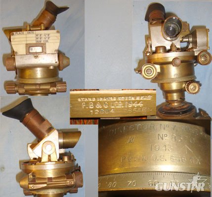  WW Director’s No.7 MK II** Brass Artillery Battery & Machine Gun Emplacements Aimer Sight & Optic