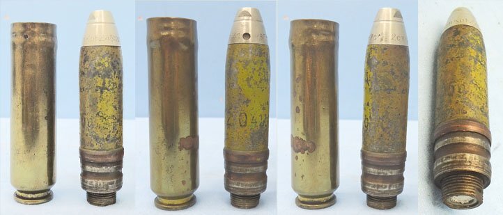  DEACTIVATED INERT. WW2, German 1941 Dated 20 mm FFM (20x80) HET (High Explosive Tracer) Cannon Round. Sn - 22441:4 DEACTIVATED INERT. WW2, German 1941 Dated 20 mm FFM (20x80) HET (High Explosive Tracer) Cannon Round. Sn - 22441:4  Other Ammunition