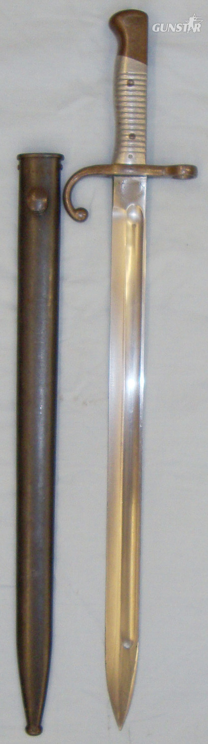 Matching Numbers* Argentine ‘Modelo Argentino 1891 Bayonet and Scabbard. Sn 7989. Bayonet in 