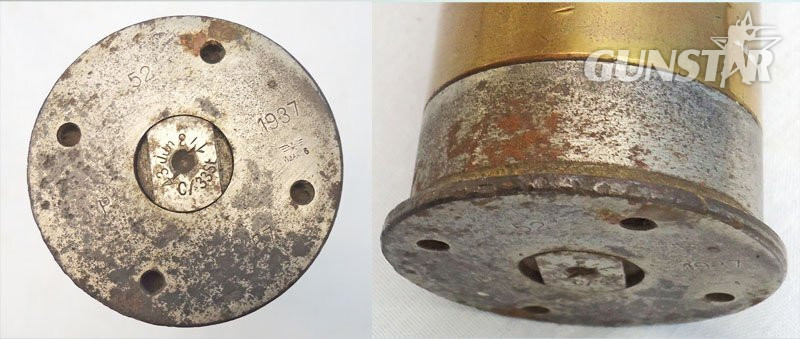 INERT DEACTIVATED. German WW2, 1937 Dated 3.7cm PAK 36 (37x250) HE (High Explosive) Round With Rare Two Piece Brass And Steel Composite Cartridge Case. Sn - 22189 INERT DEACTIVATED. German WW2, 1937 Dated 3.7cm PAK 36 (37x250) HE (High Explosive) Round With Rare Two Piece Brass And Steel Composite Cartridge Case. Sn - 22189  Other Ammunition