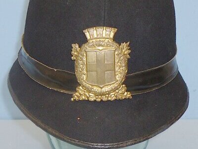 Scarce* Italian Milan Vigili Police Helmet 13907:73. Scarce* Italian Milan Vigili Police Helmet 13907:73. Antique & Militaria