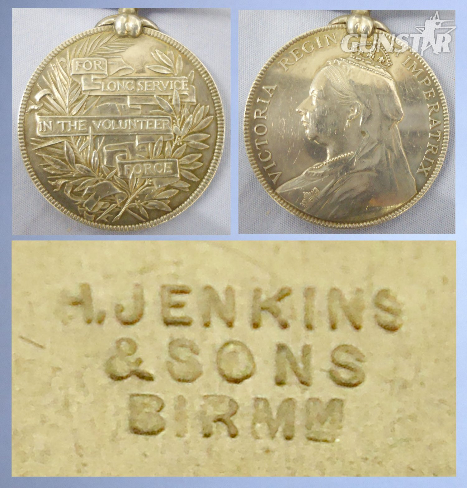 Victorian Volunteer Long Service Medal by Manufacturer Henry Jenkins & Sons Birmingham. M 147. Victorian Volunteer Long Service Medal by Manufacturer Henry Jenkins & Sons Birmingham. M 147.  Antique & Militaria